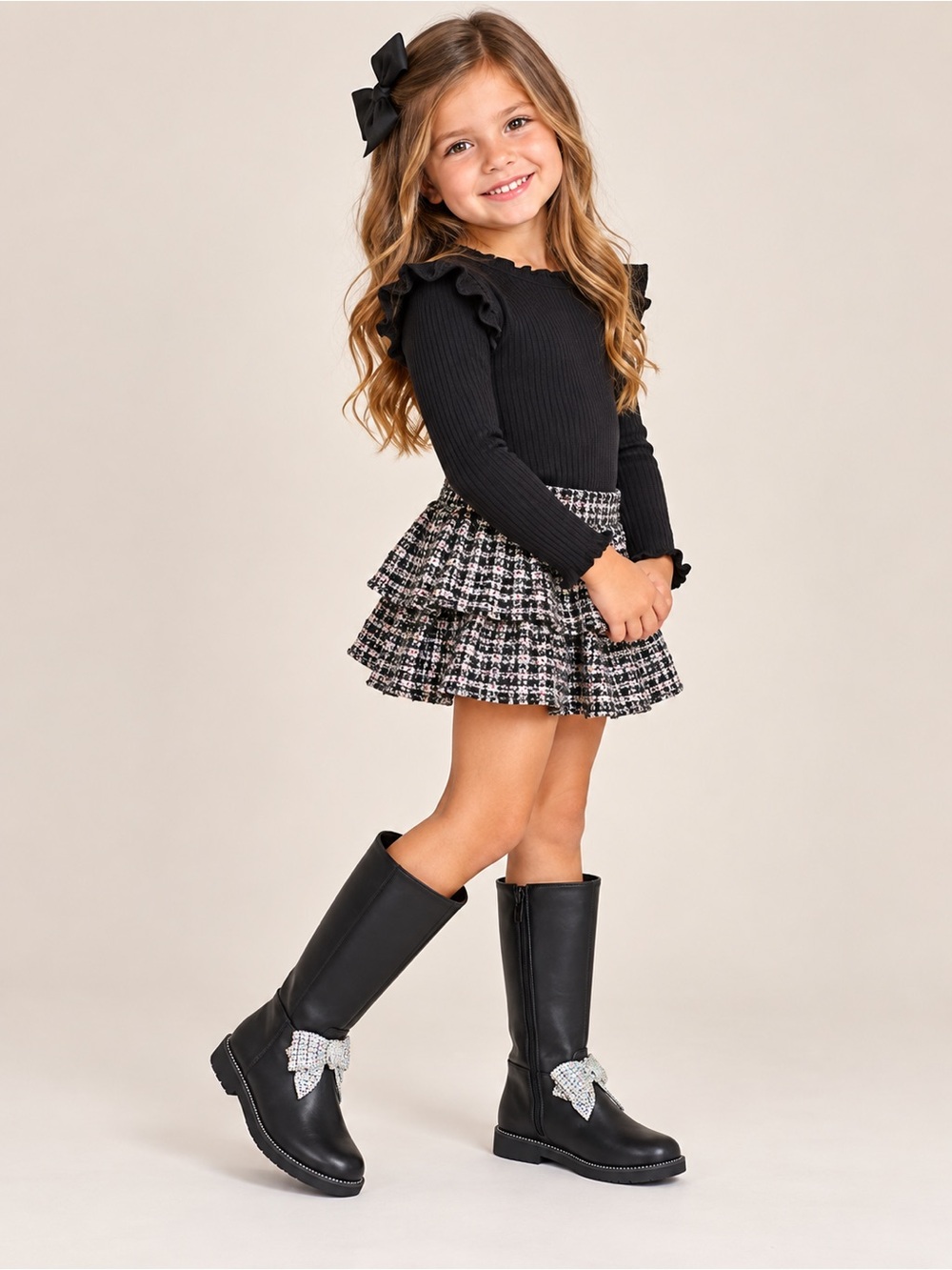 KURT GEIGER LONDON
Girls' Kensington High Leg Bow Boots Size 1